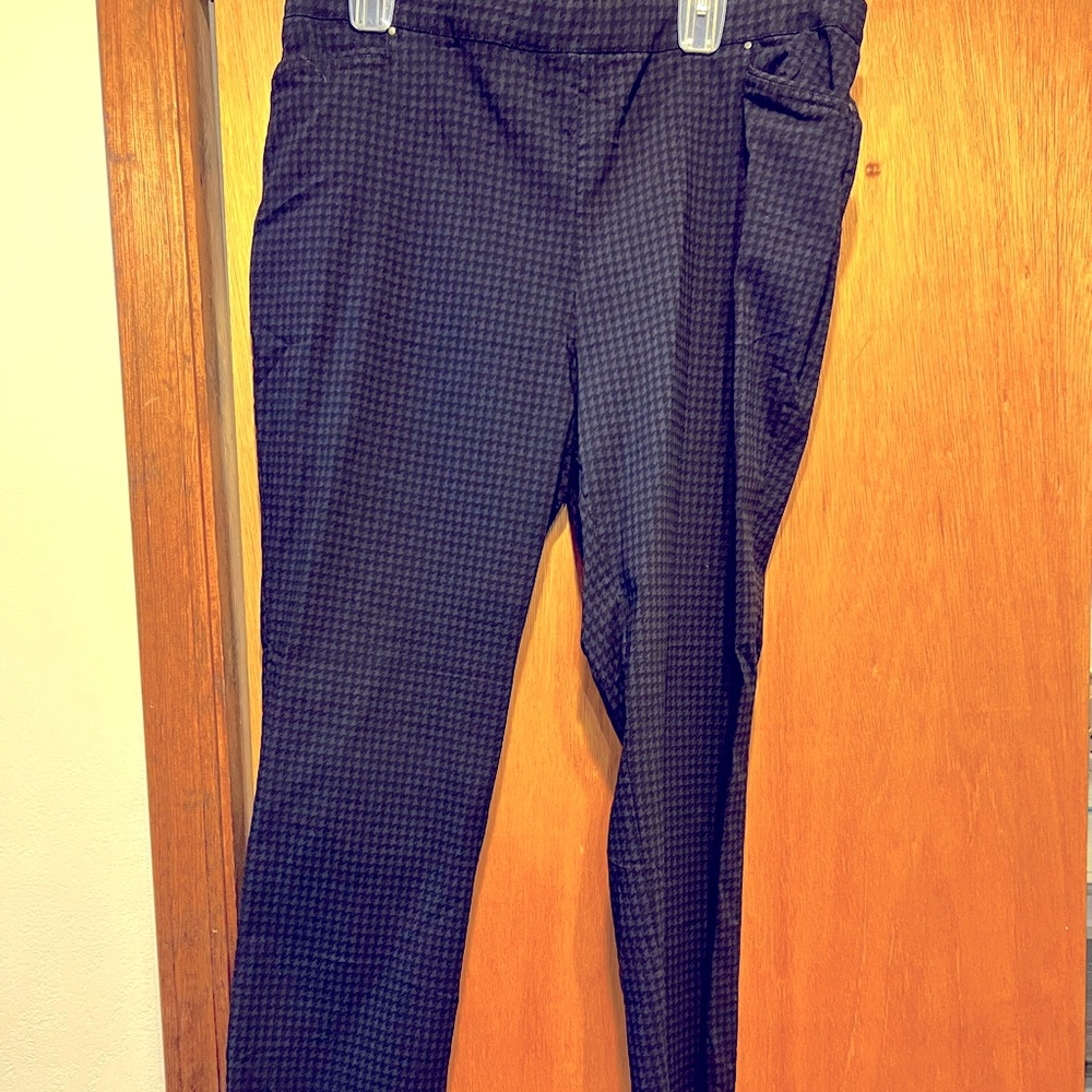 Navy and black houndstooth dress pants